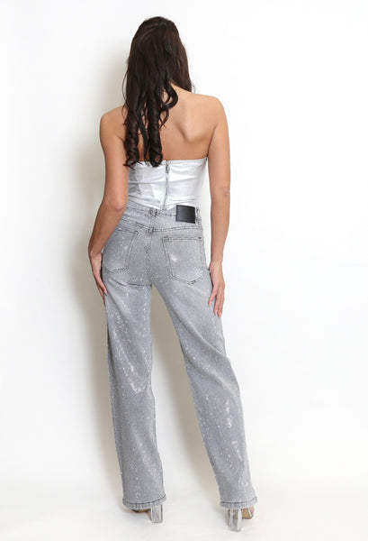 Alodie Diamond Straight Leg Jeans