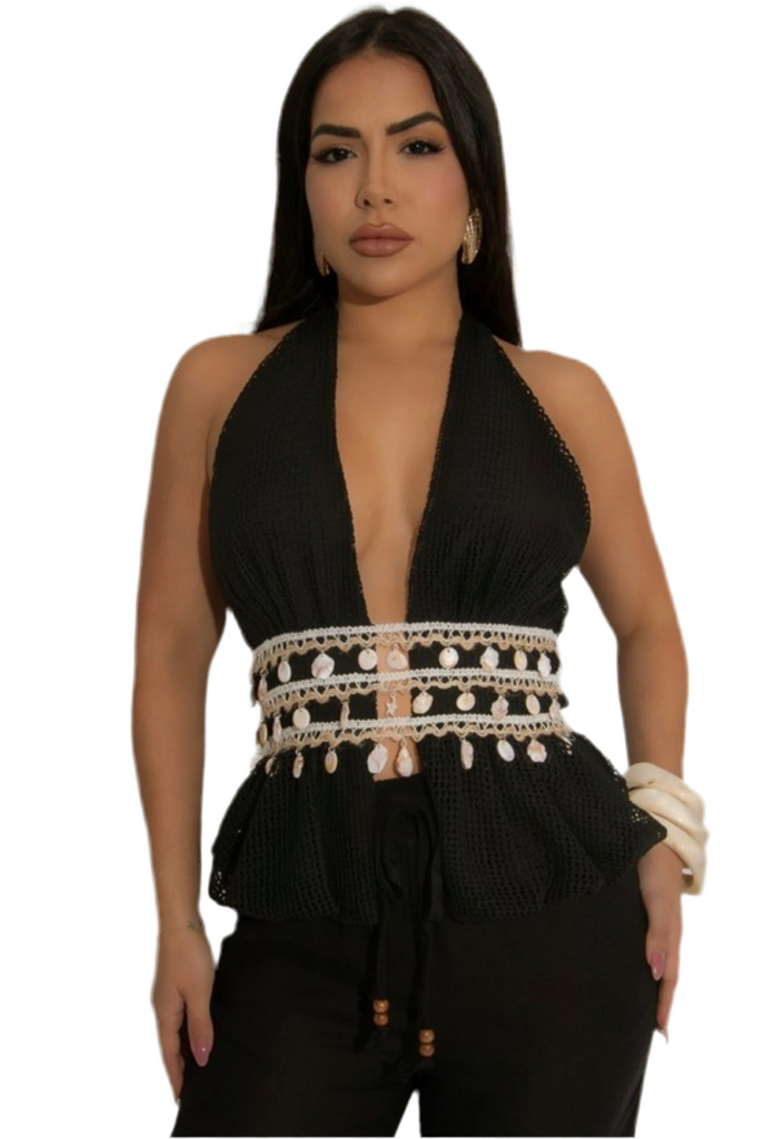 Seashell Mesh Halter