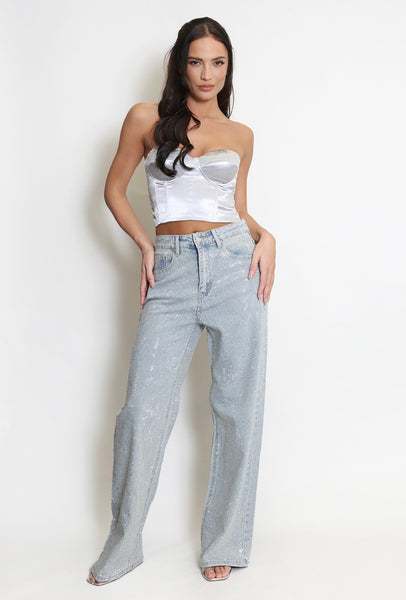 Alodie Diamond Straight Leg Jeans