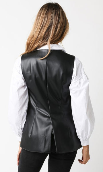 Cindy Faux Leather Vest