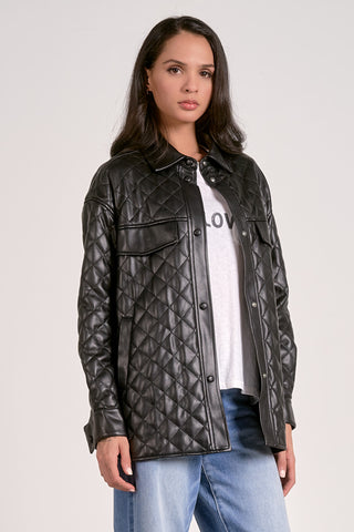 CoCo Quilted Vegan Leather Jacket