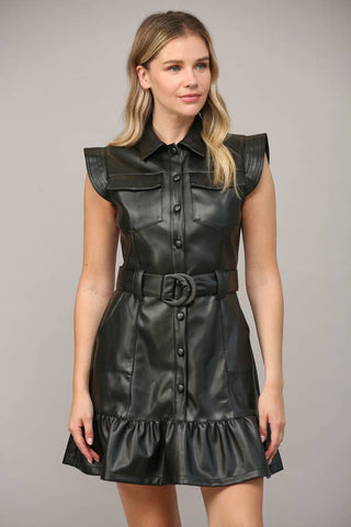 Ashlee Faux Leather dress