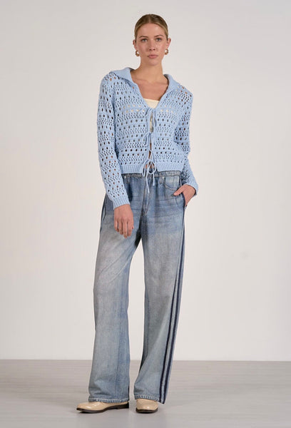 Charlotte Open Knit Tie Sweater
