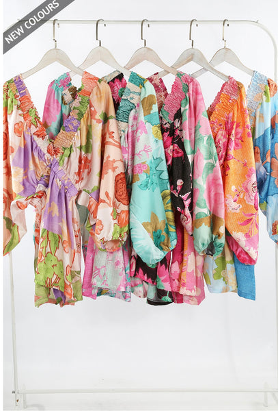 Floral Print Summer Kaftan Romper