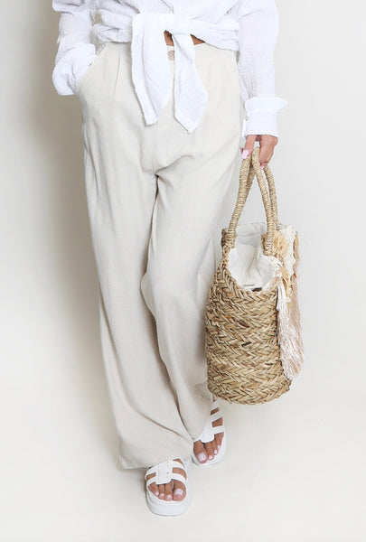 Linen Wide Leg Trouser