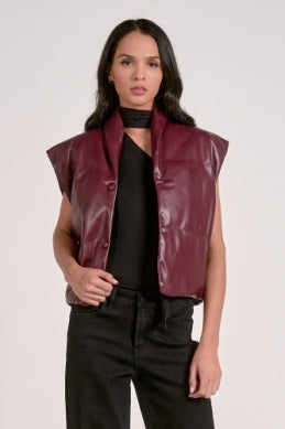 Skye Vest in Burgundy
