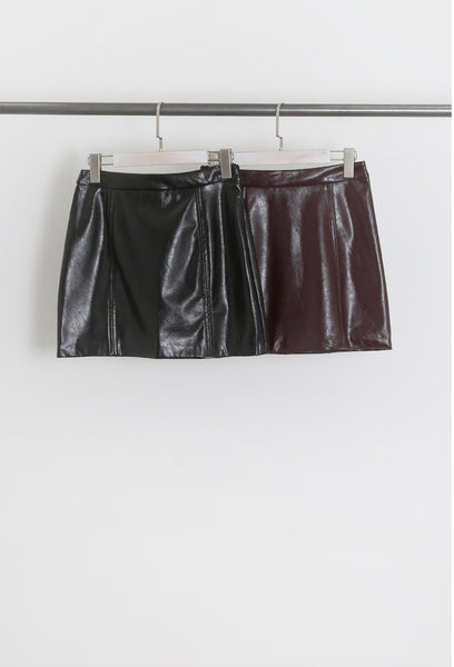Nicola Faux Leather Mini Skirt