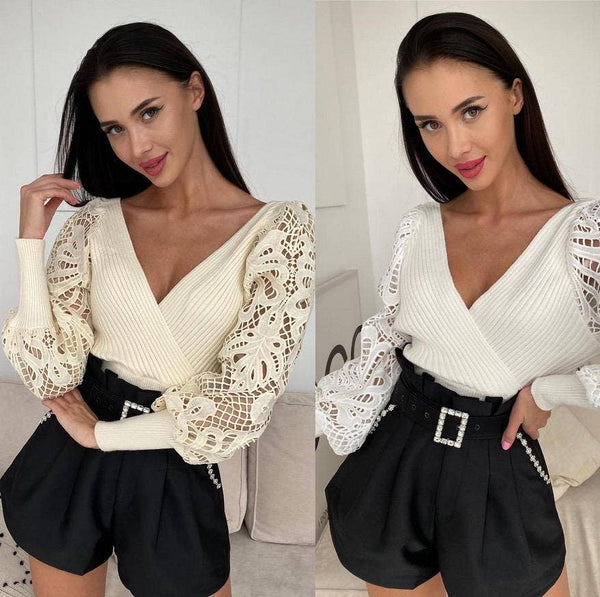 Kaya embroidered long sleeve sweater 1223