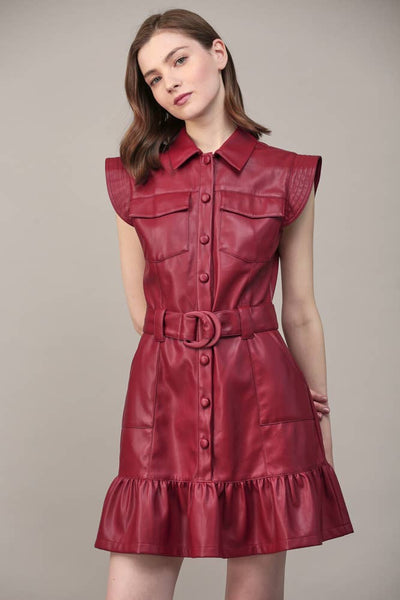 Ashlee Faux Leather dress
