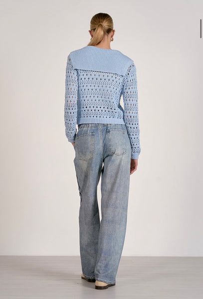 Charlotte Open Knit Tie Sweater