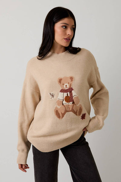 Cozy Teddy Bear Sweater – Oat
