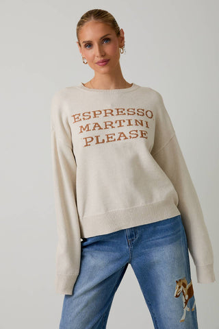 "ESPRESSO MARTINI PLEASE" SWEATER