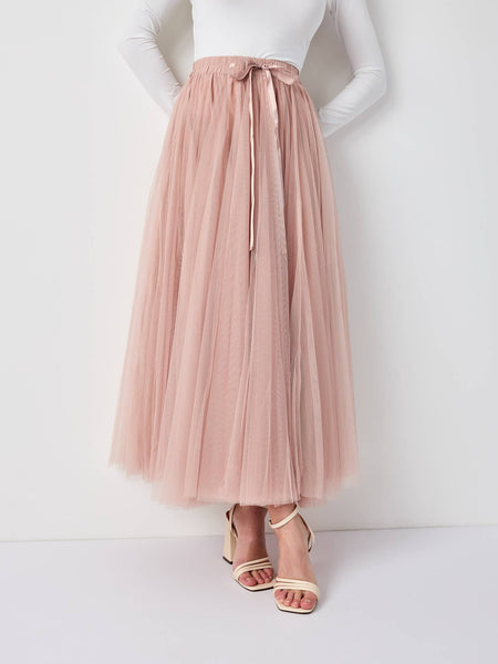 Aria tulle skirt  Old rose