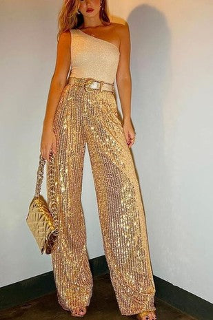 Milania Sequin WideLeg Trouser Pant