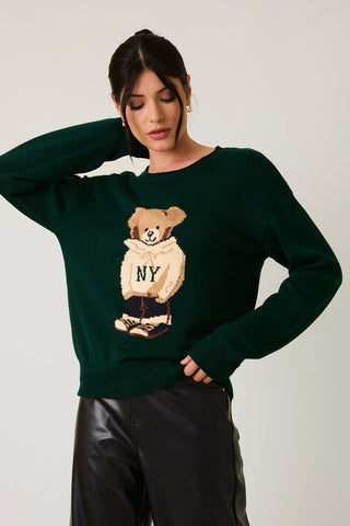 NY Jets Bear Knit Pullover