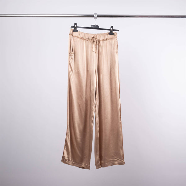 Satin viscose pants 1585771: Navy Blue