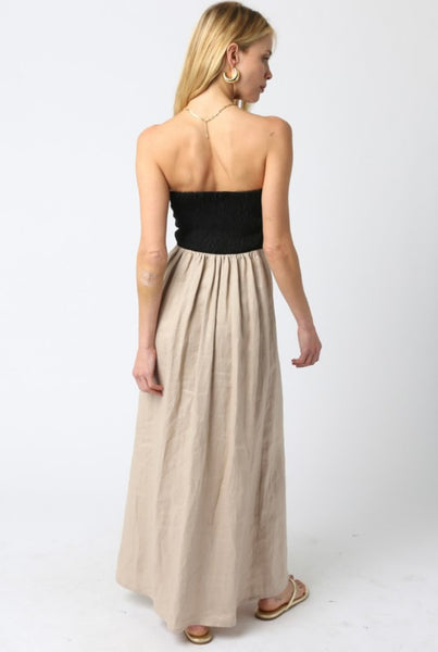 Mei Linen Colorblock Maxi