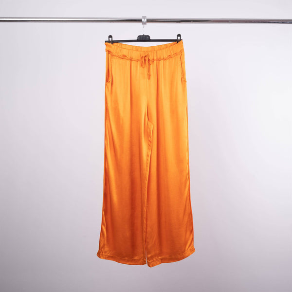 Satin viscose pants 1585771: Navy Blue
