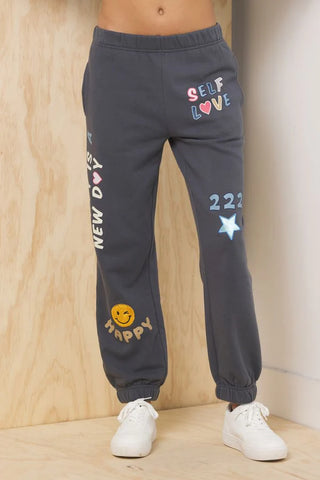 Printed Surf Wash Joggers w/ Patches