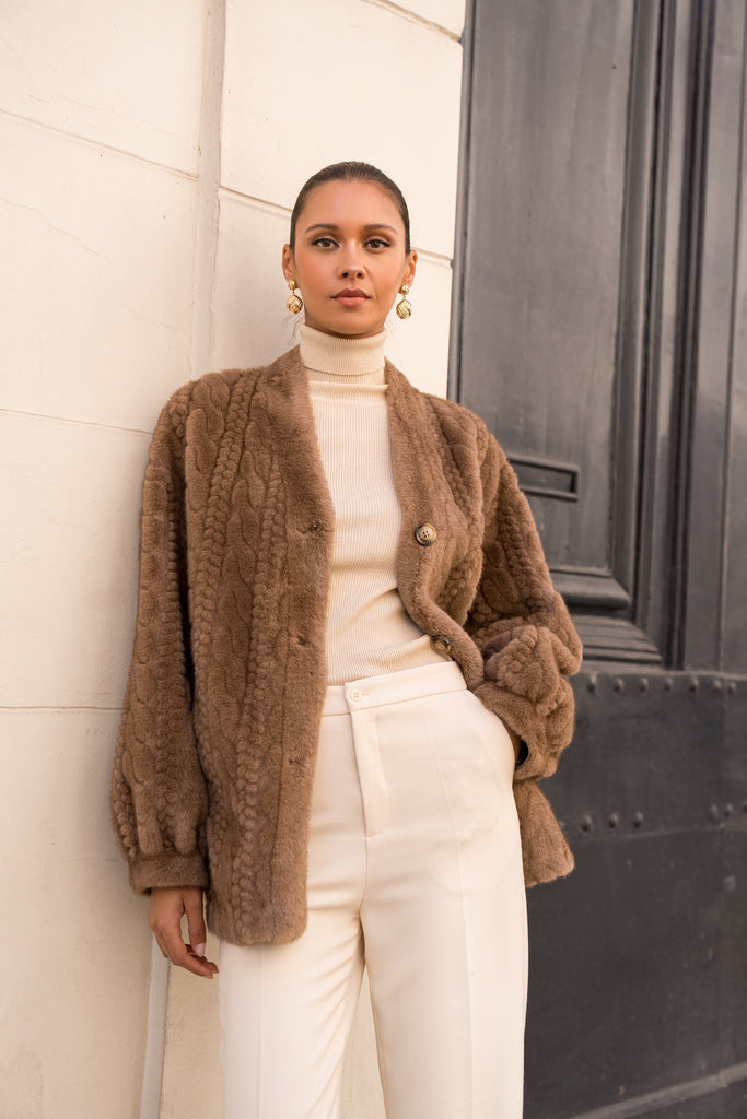 Abigail Faux Fur in Mocha