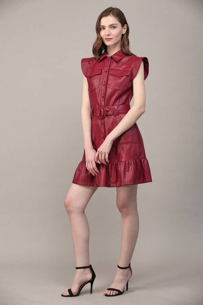 Ashlee Faux Leather dress