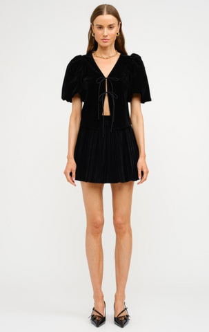 Bailee Velvet Puff Sleeve Top