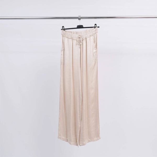 Satin viscose pants 1585771: Navy Blue