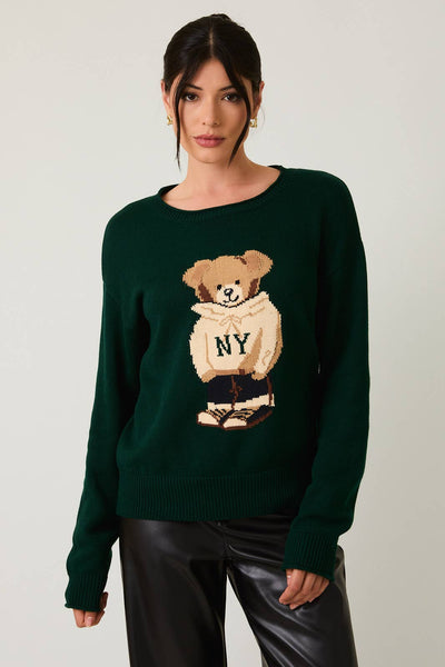 NY Jets Bear Knit Pullover