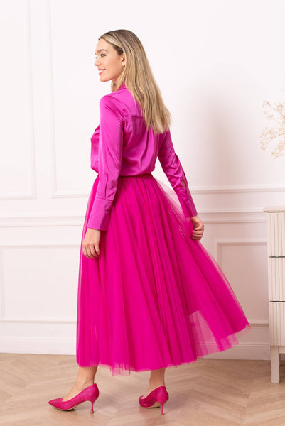 Aria tulle skirt  Old rose