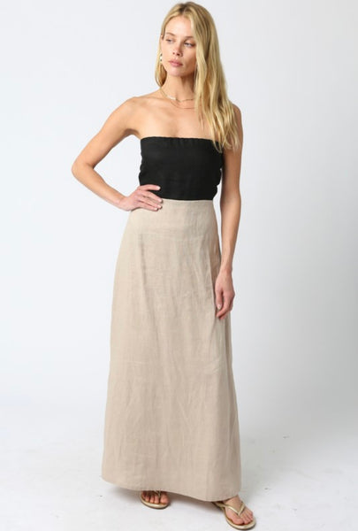 Mei Linen Colorblock Maxi