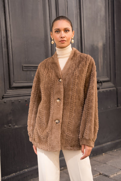 Abigail Faux Fur in Mocha