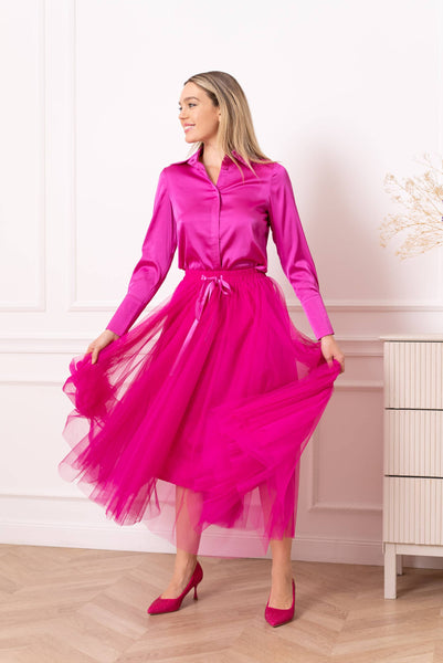 Aria tulle skirt  Old rose