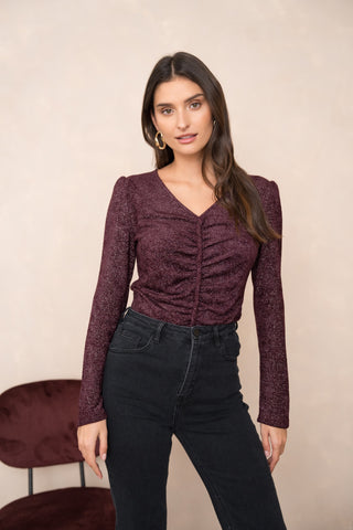 Burgundy Haut Holiday Top
