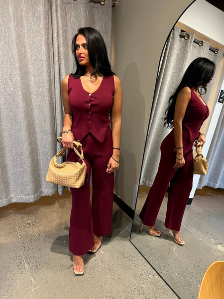 Maddie Knit Vest Set