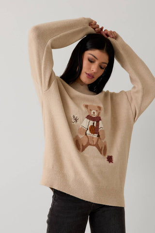 Cozy Teddy Bear Sweater – Oat