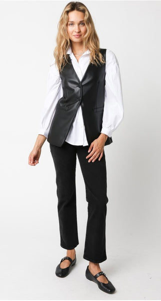 Cindy Faux Leather Vest