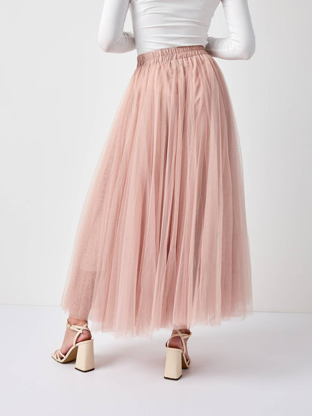 Aria tulle skirt  Old rose