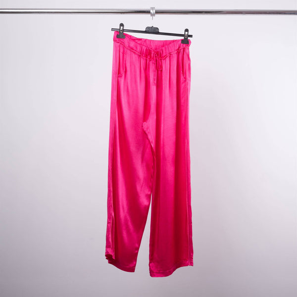 Satin viscose pants 1585771: Navy Blue