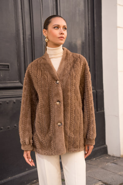 Abigail Faux Fur in Mocha