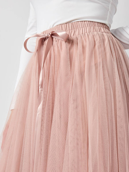 Aria tulle skirt  Old rose