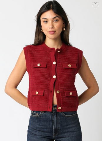 Selena Button Down Vest