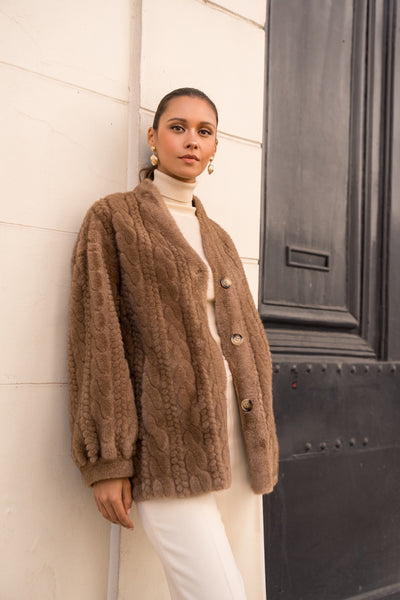 Abigail Faux Fur in Mocha