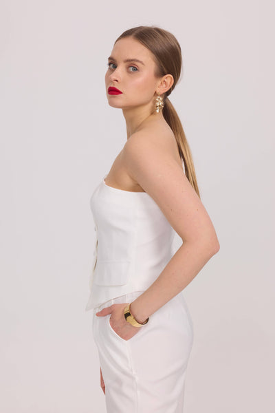 Asymmetrical Sleeveless Vest in Pink