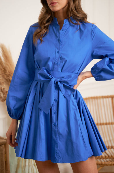 Sonia cotton skater dress Royal Blue