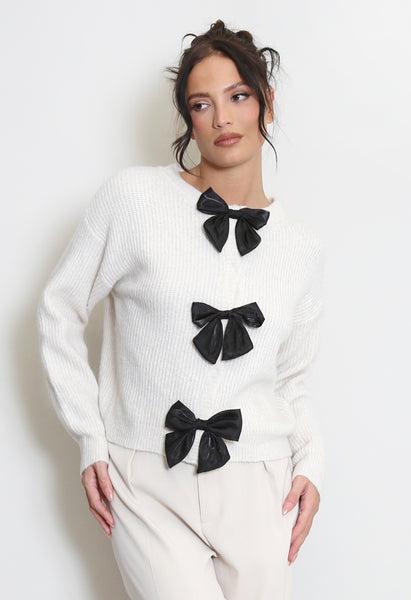 Avery Bow Cardigan