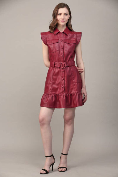 Ashlee Faux Leather dress