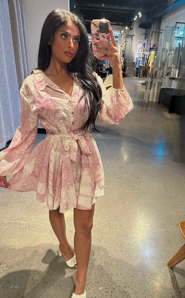 Italian Toile Print Dress