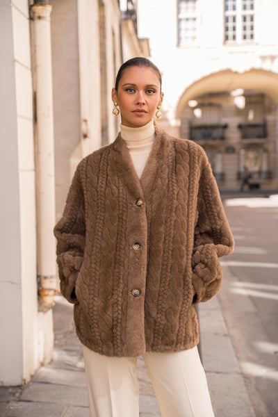 Abigail Faux Fur in Mocha