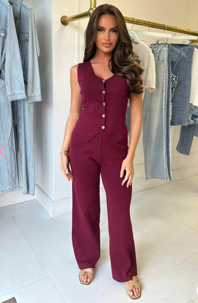 Maddie Knit Vest Set