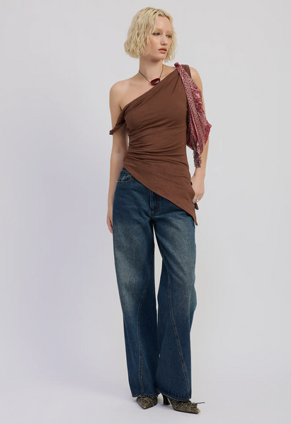 Danni Twisted Tank Chocolate